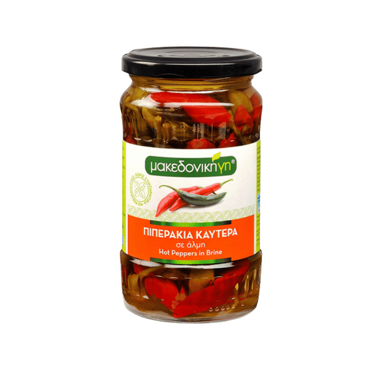 Peperoni rot und gelb scharf (150g) Makedoniki Gi von Makedoniki Gi bei Araxxon  - Hochwertiges griechisches Produkt.   Peperoni rot und gelb scharf (150g) Makedoniki Gi από Makedoniki Gi στο Araxxon  - Αυθεντικό ελληνικό προϊόν.